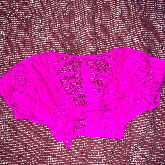 Beach Bunny Pink Lace Crop Top & Flare Pants - Picture 10 of 14